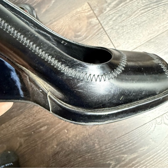 Prada Black Patent Leather Wedges - Picture 7 of 8